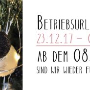 Betriebsurlaub Winter 2017